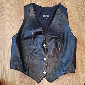Sz M leather vest
